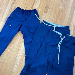 Set of 3 navy scrub bottoms